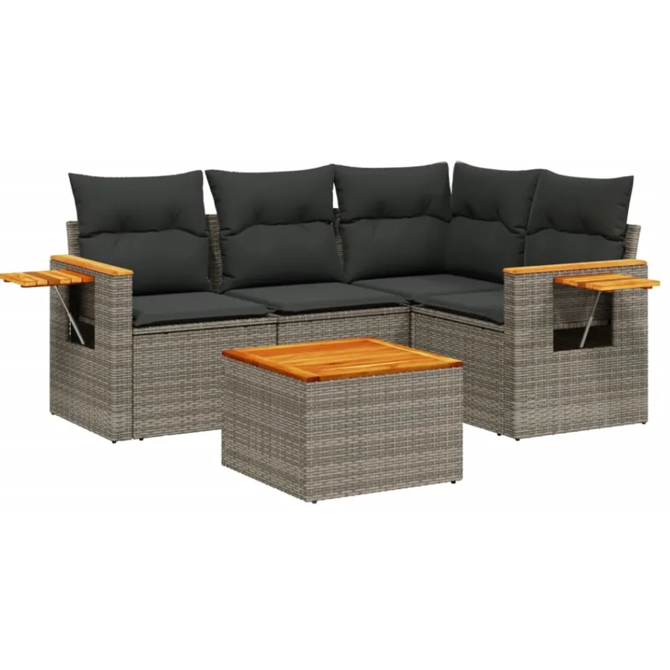 vidaXL Patio Sofa Set 5-zits Grey, foto 3