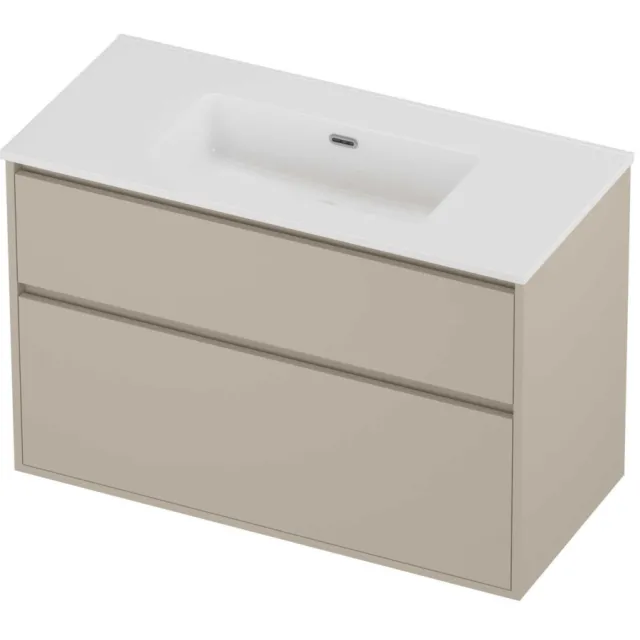 Proline Tribute Badmeubelset Porselein Elegant 100x46x67 cm Glans Wit Soft Linen Beige