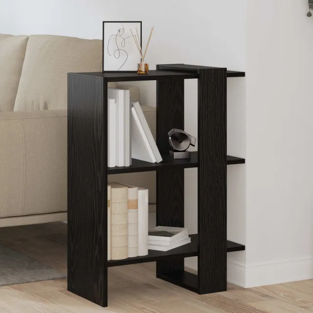 vidaXL Boekenkast 2-laags 52 x 25 x 71,5 cm Bewerkt hout Zwart Eiken, foto 2