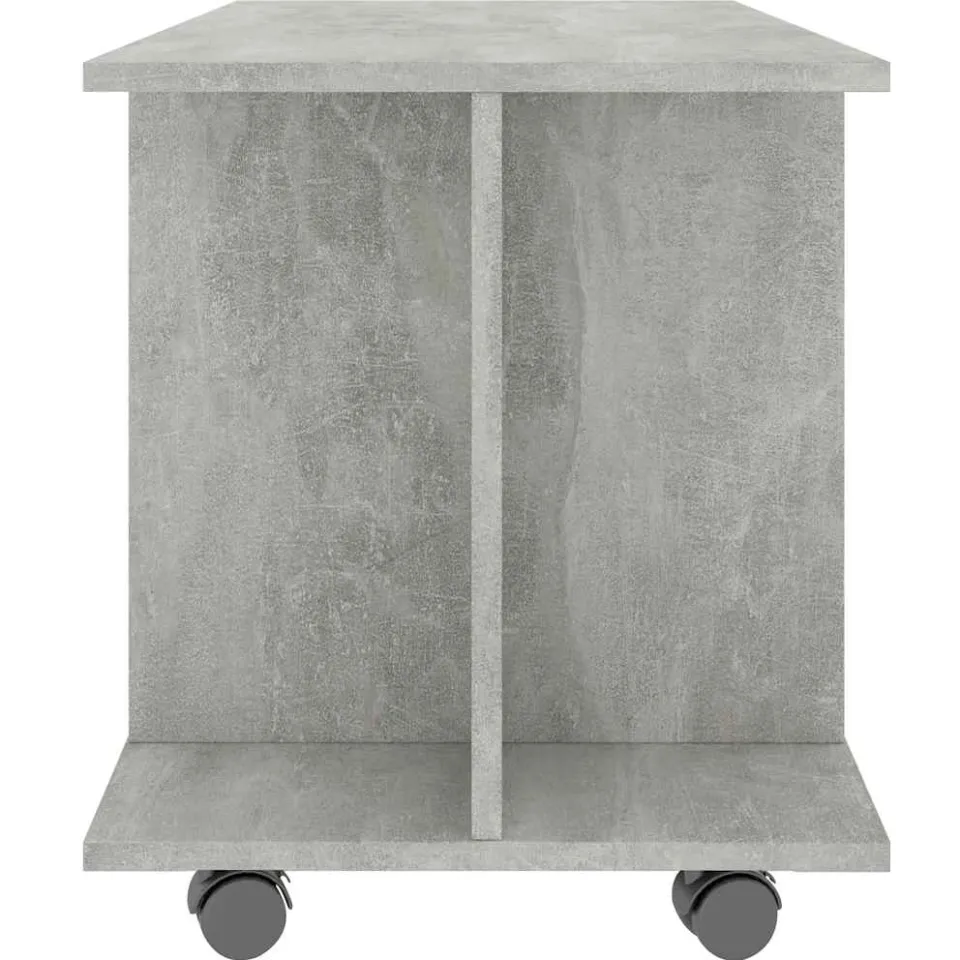vidaXL Tv-meubel met wieltjes 80x40x45 cm bewerkt hout betongrijs grijs, foto 4