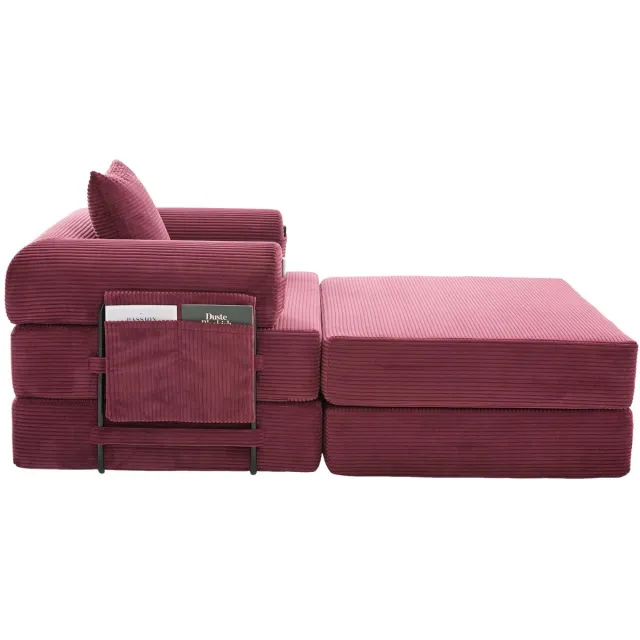 YYchan fauteuil met voetenbank - meerkleurig - 112 x 190 x 67 cm