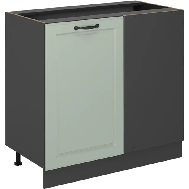 Vicco Hoekkast R-Line, Mint landelijk/Antraciet, 86 cm zonder werkblad