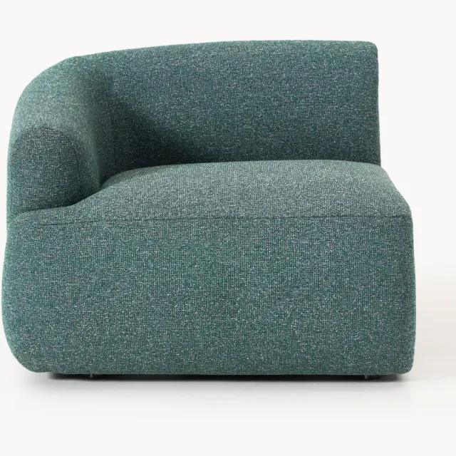 Westwing Collection Bouclé hoekmodule Sofia turquoise