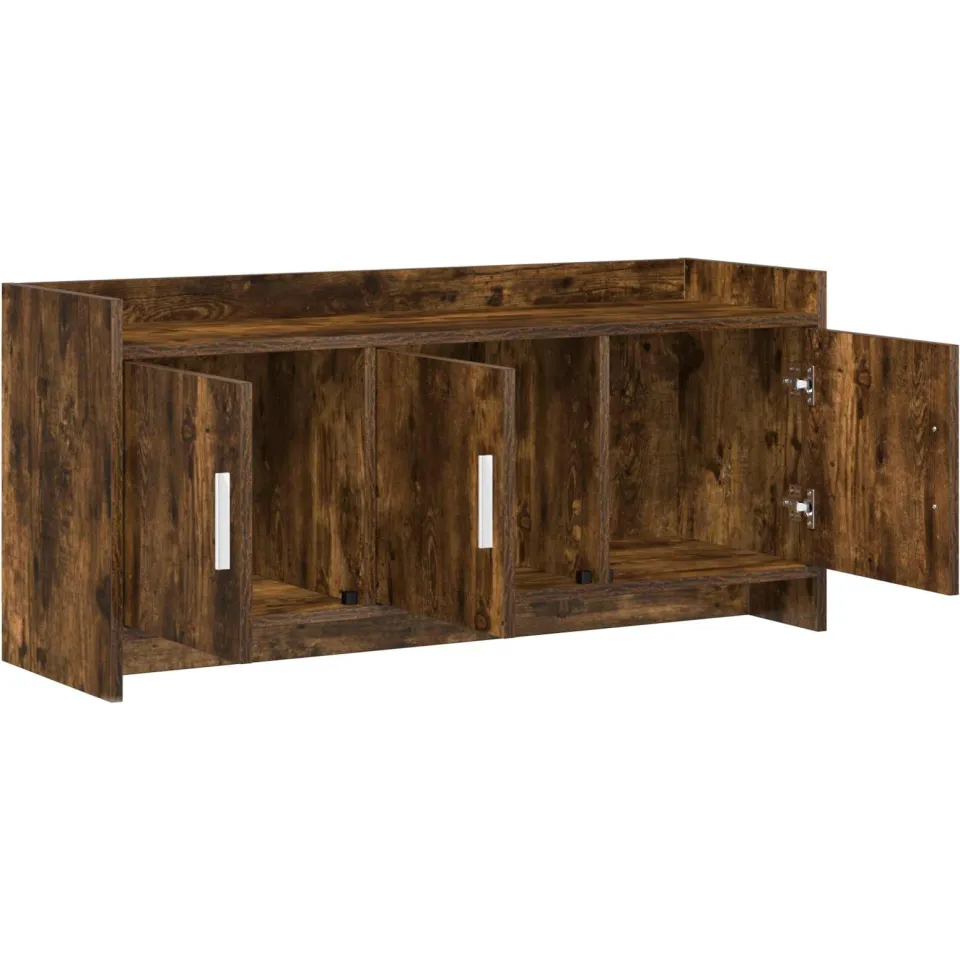 vidaXL TV-kast 102 x 33 x 47 cm Gerookt eiken Bewerkt hout, foto 4