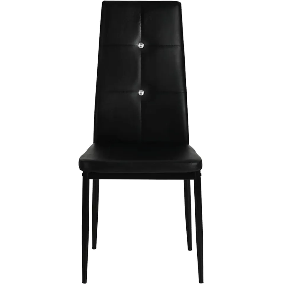 vidaXL Eetkamerstoelen 6 st kunstleer zwart, foto 3