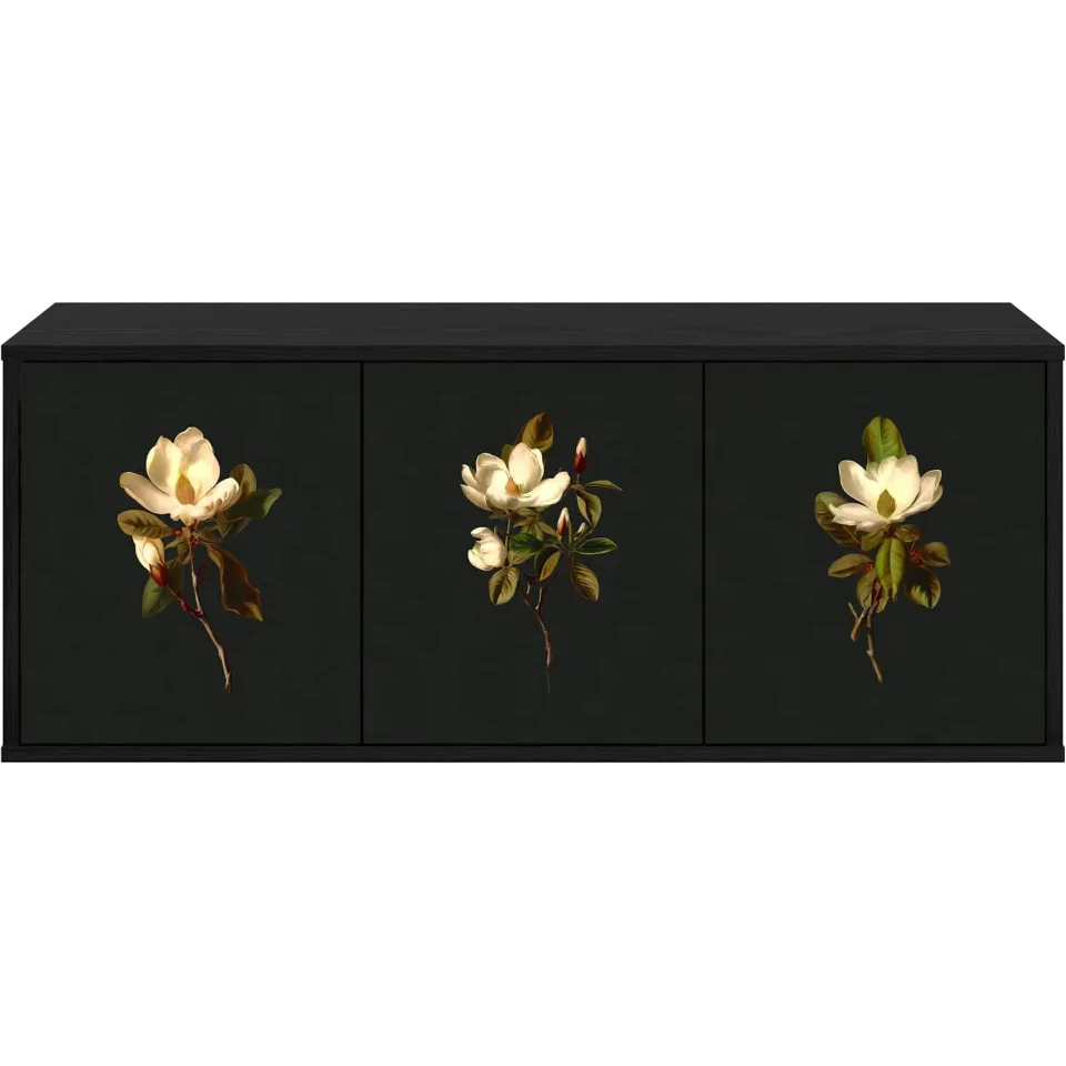 vidaXL Wandgemonteerd tv-meubel BREMEN 102 x 33 x 40 cm Zwart eiken, foto 4