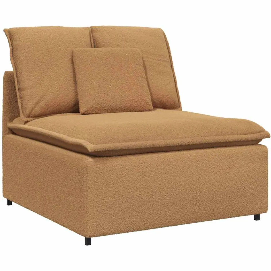 vidaXL Modulaire bank met voetenbank en kussens beige, foto 4