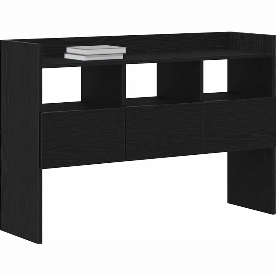 vidaXL Dressoir Zwart Eiken 105 x 30 x 70 cm Bewerkt hout