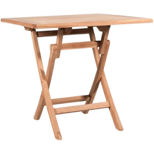 TeakOne Plooitafel 80x80 cm - Teak tafel - Vierkante plooitafel - Vierkante tafel - Teak Tuintafel - Eettafel Teak - Tuinmeubel Natuurlijke Teak kleur