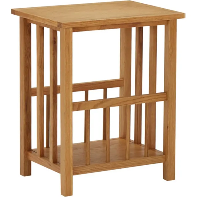 vidaXL Bijzettafel - 45x35x55 - cm - massief - eikenhout Bruin