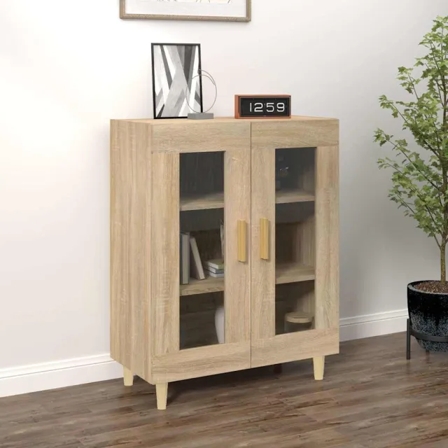 vidaXL Dressoir 69,5x34x90 cm bewerkt hout sonoma eikenkleurig, foto 2