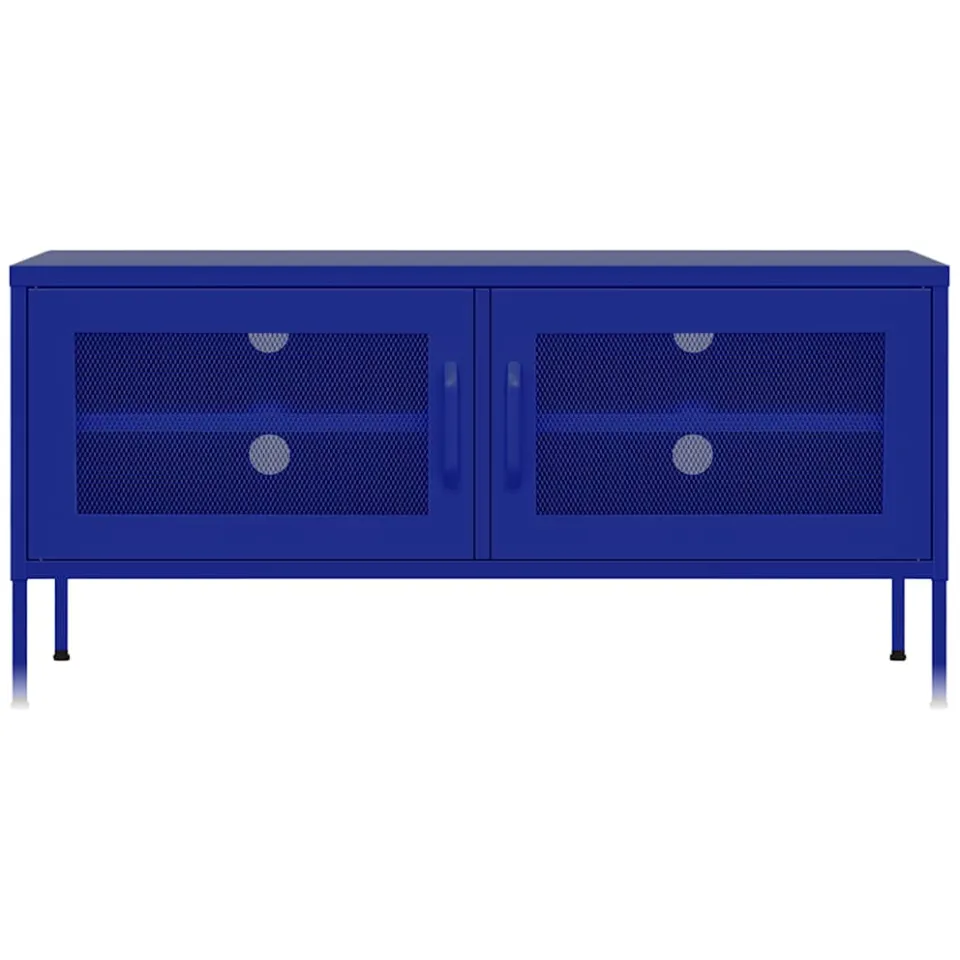 vidaXL Tv-meubel 105x35x50 cm staal marineblauw