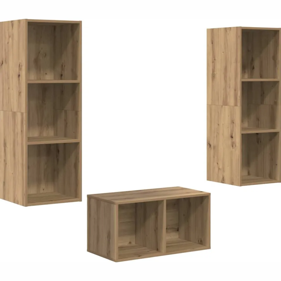 vidaXL Tv-meubelset 37 x 37 x 107 cm Artisan Eiken, foto 3