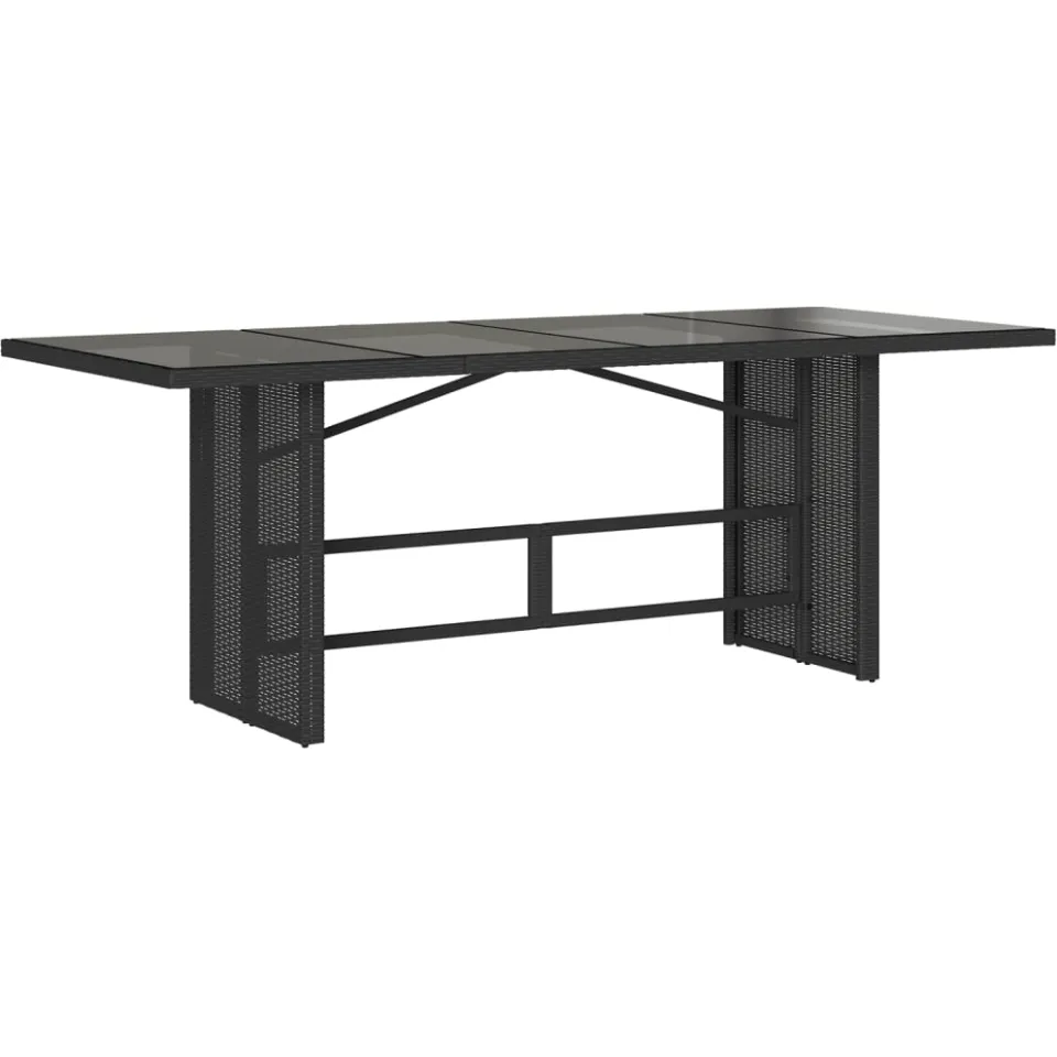 vidaXL 7-delige Tuinset met kussens poly rattan zwart, foto 4