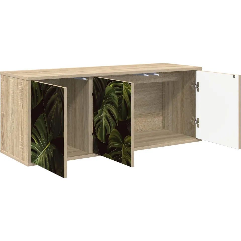 vidaXL Wandgemonteerd tv-meubel ELBURG 102 x 33 x 40 cm Sonoma Eiken Bruin