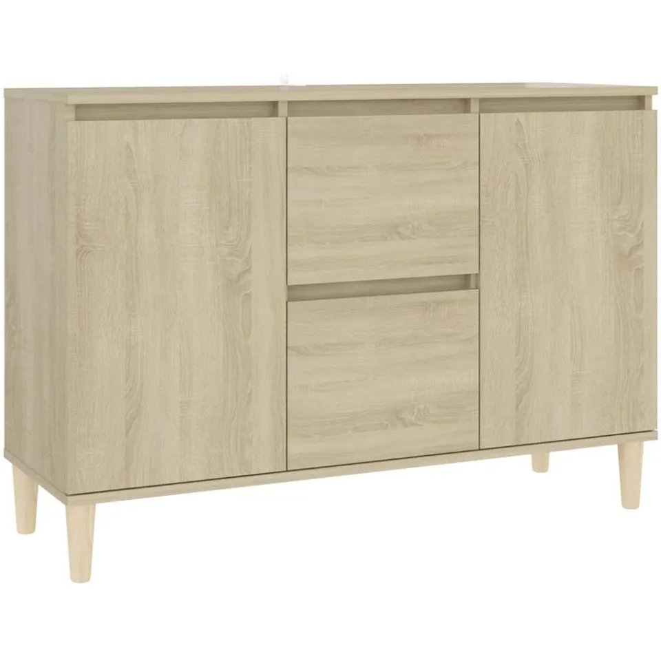 vidaXL Dressoir 101x35x70 cm bewerkt hout sonoma eikenkleurig, foto 3