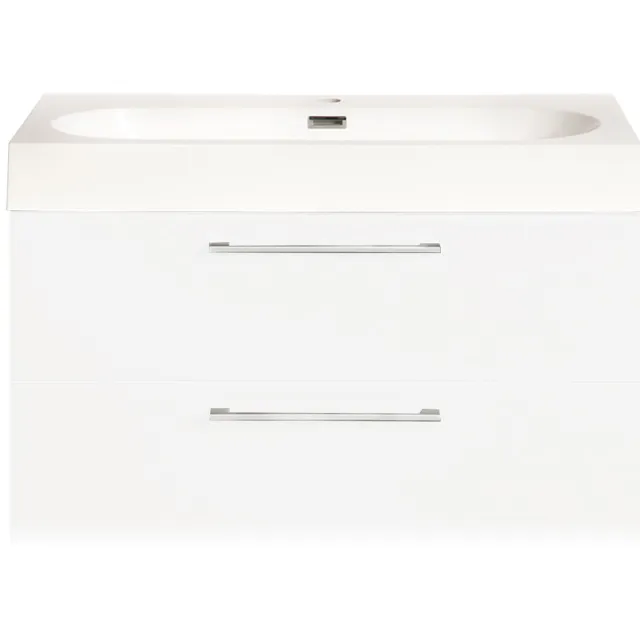 Differnz Badkamermeubelset Differnz Somero Met Keramiek Wastafel 60 cm Hoogglans Wit