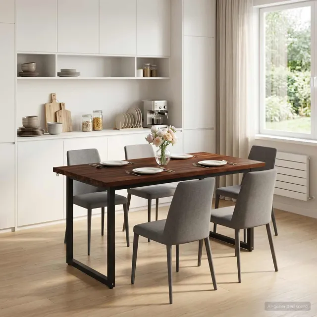 vidaXL Vierkante Eettafel 160 x 70 x 75 cm Massief Acaciahout bruin