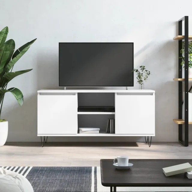 vidaXL Tv-meubel 104x35x50 cm bewerkt hout wit, foto 2