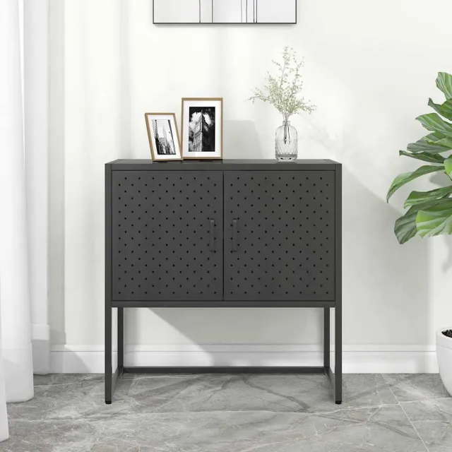 vidaXL Dressoir 75x35x75 cm staal antracietkleurig, foto 2