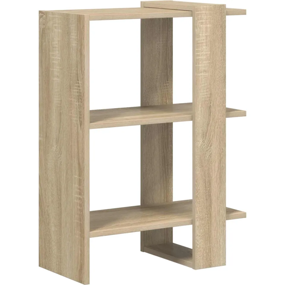 vidaXL Boekenkast 2-laags 52 x 25 x 71,5 cm Bewerkt hout Sonoma Eiken, foto 3