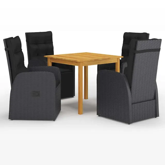 vidaXL 5-delige Tuinset zwart, foto 2