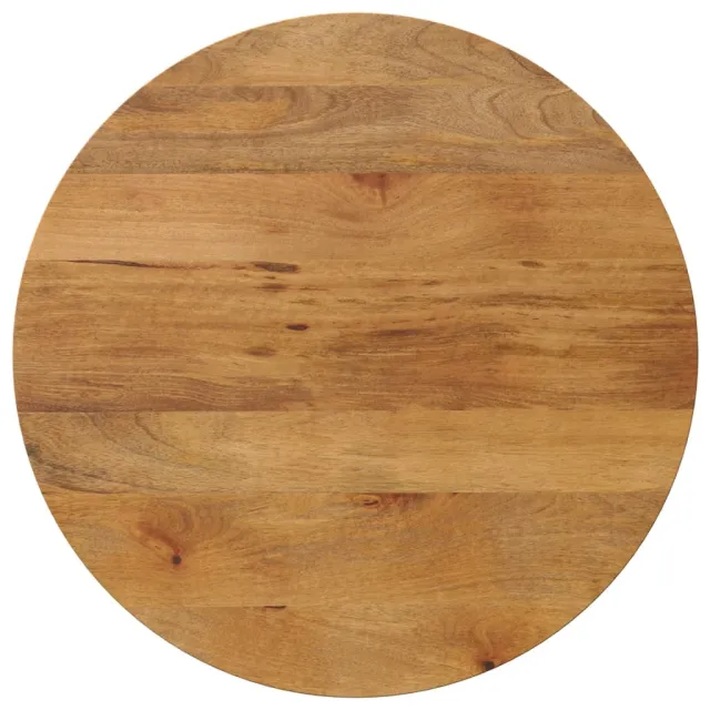 vidaXL Tafelblad rond Ø 80x2,5 cm massief ruw mangohout Bruin