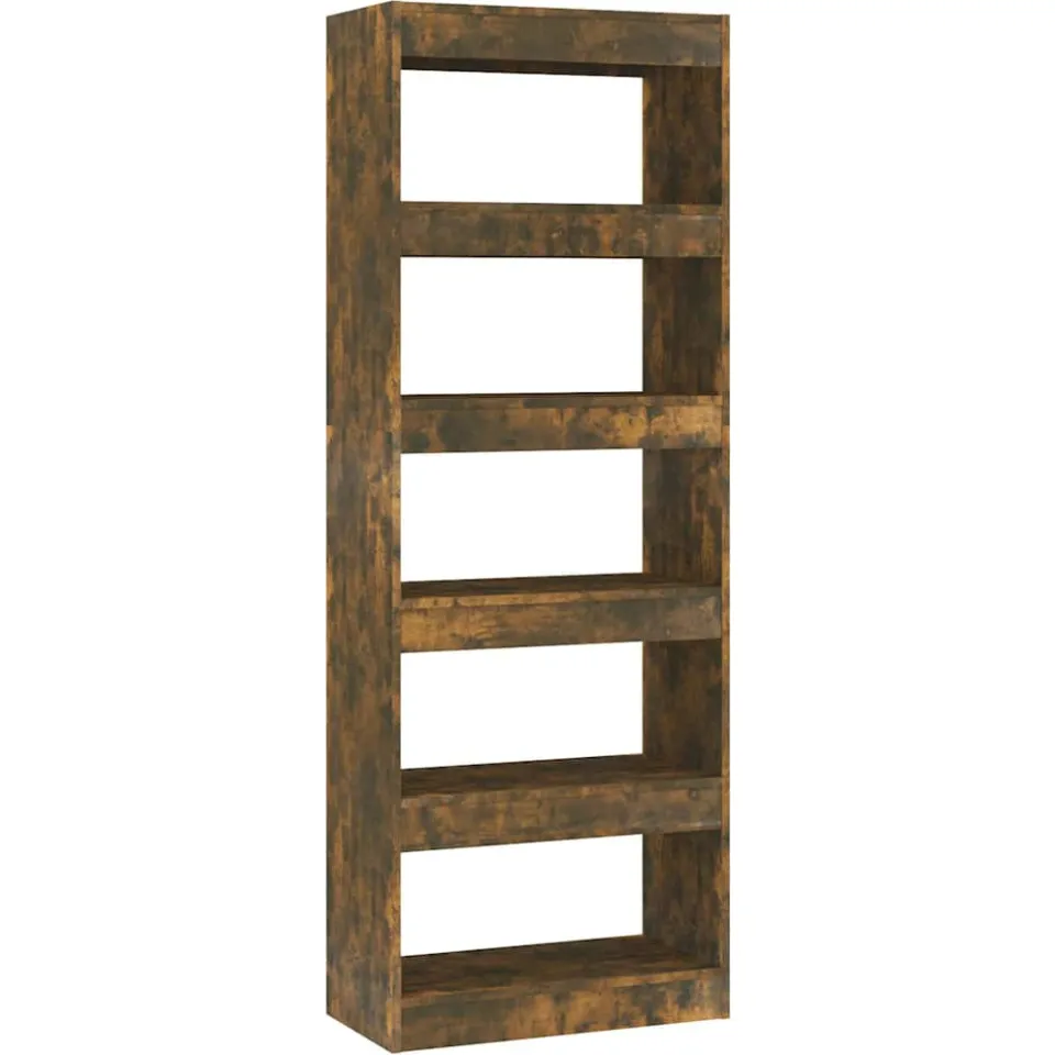 vidaXL Boekenkast/kamerscherm 60x30x166 cm spaanplaat gerookt eiken Bruin
