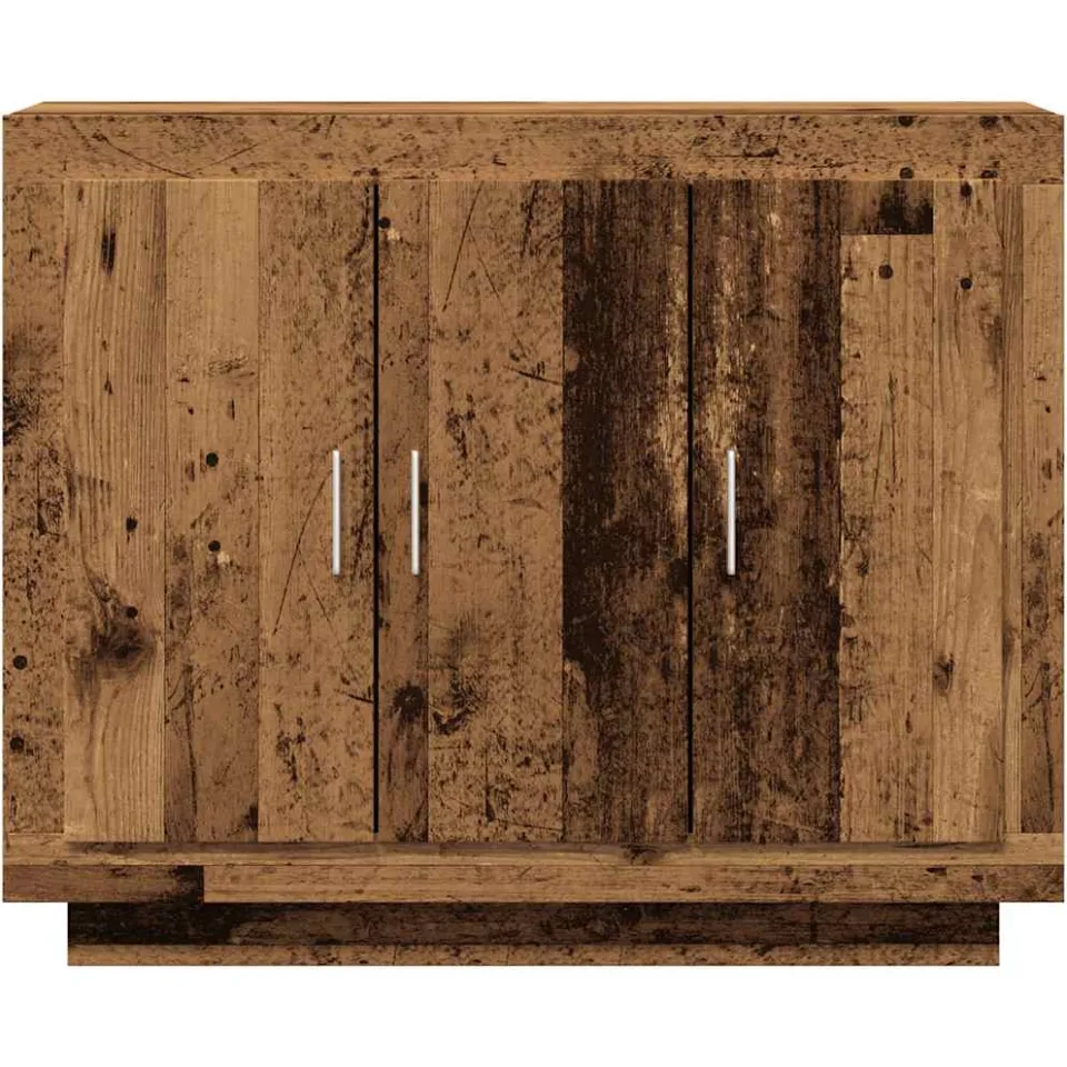 vidaXL Dressoir 92x35x75 cm bewerkt hout oud houtkleurig bruin, foto 4