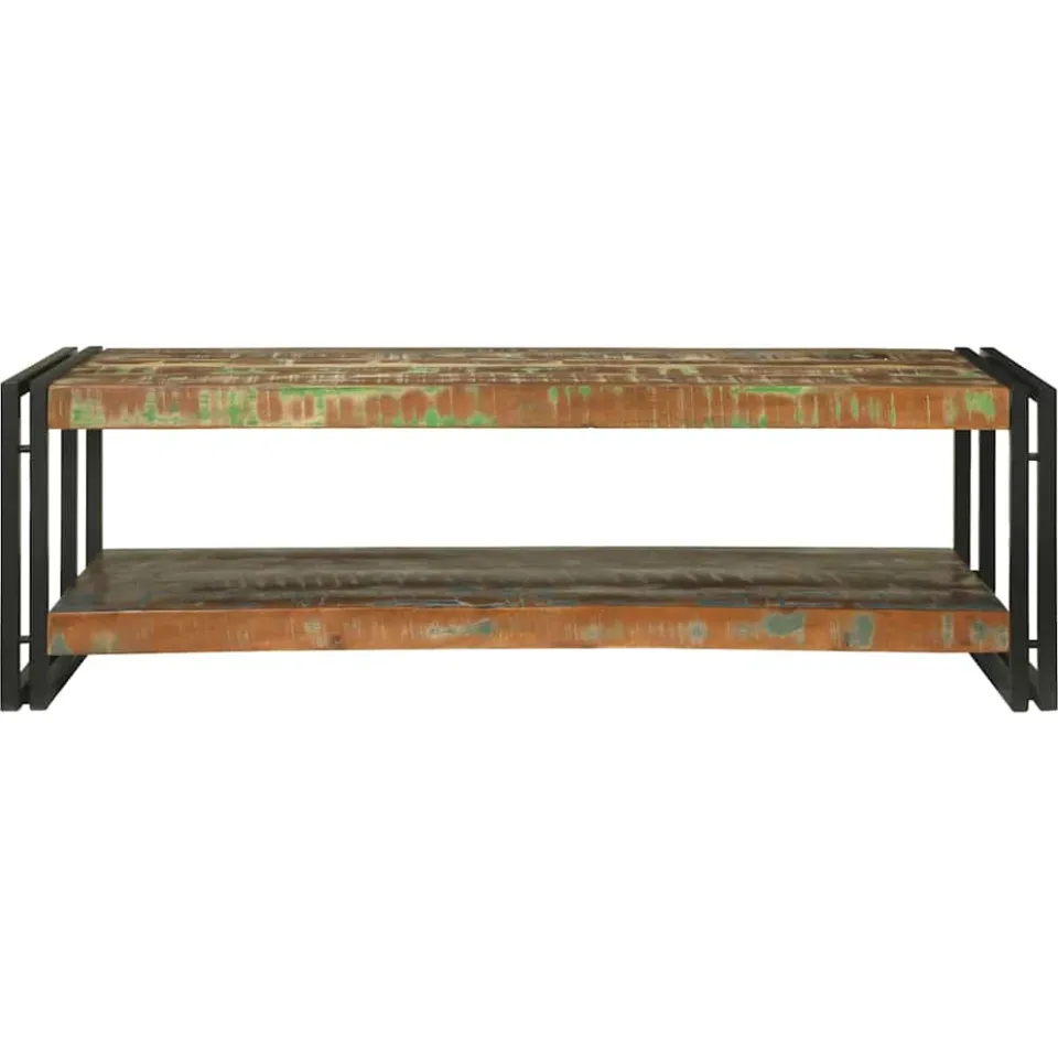 vidaXL Salontafel Multikleur 120 x 50 x 38 cm Massief Gerecycled Hout meerkleurig, foto 2