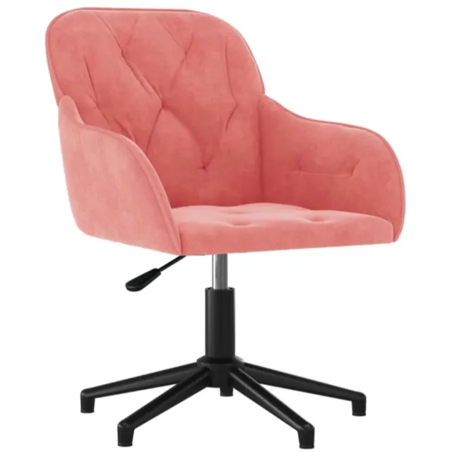 vida xl Kantoorstoel draaibaar fluweel roze