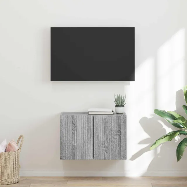 vidaXL TV-wandkast 59,5 x 31 x 40 cm Grijs Sonoma Bewerkt hout
