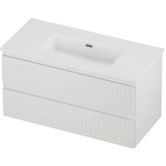 Proline Tribute Badmeubelset Porselein Elegant Gefreesd 100x46x54 cm Mat White Mat Wit