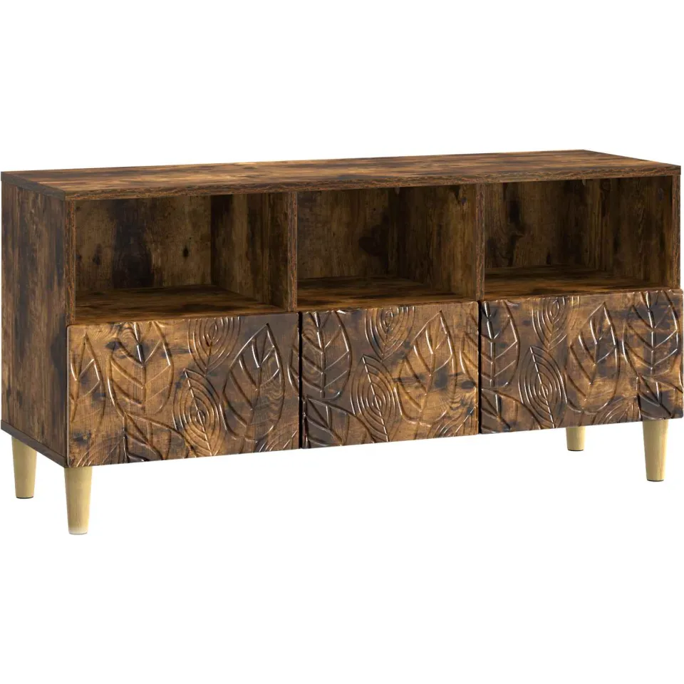 vidaXL TV-kast 102 x 34,5 x 50 cm Gerookt eiken Bewerkt hout, foto 3