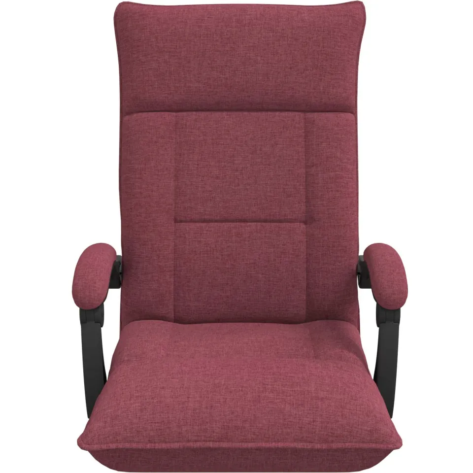 vidaXL Verstelbare vlo stoelen Wijnrood Stof, foto 4