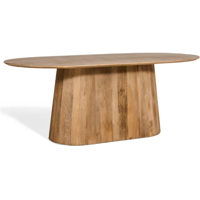 Nest of Nora Ovale eettafel Nala - mangohout 180 cm - Lichtbruin - Scandinavisch