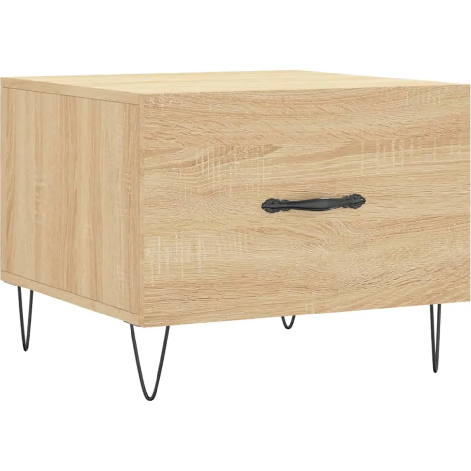 vidaXL Salontafel 50x50x35 cm bewerkt hout sonoma eikenkleurig Bruin