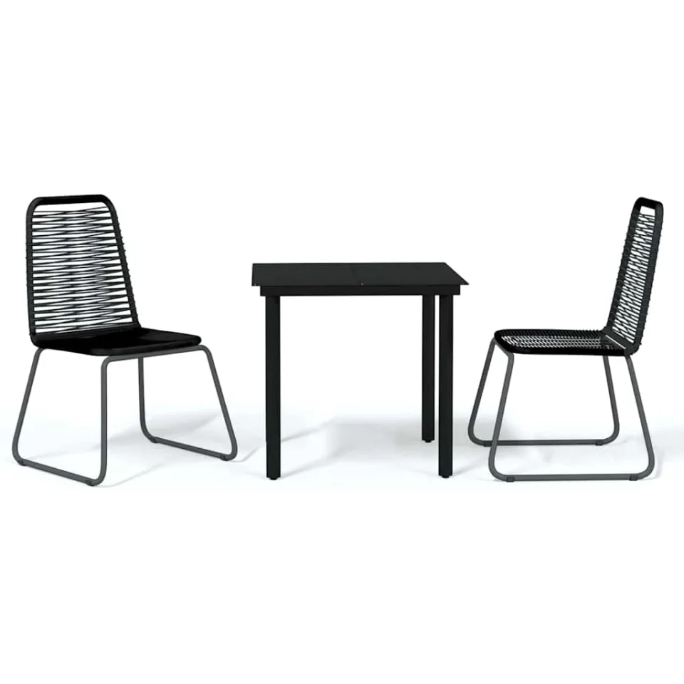 vidaXL 3-delige Tuinset zwart, foto 3