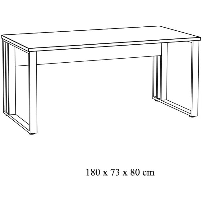Bureau Newton 180cm bruin, foto 4