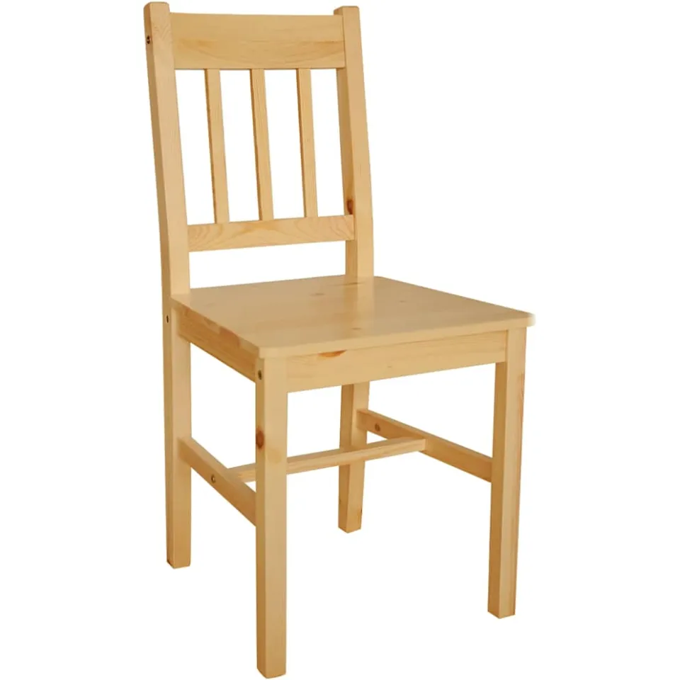 vidaXL Eetkamerstoelen 4 st grenenhout beige, foto 3