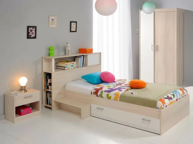 Mobistoxx CARL complete slaapkamer gerookte acacia wit