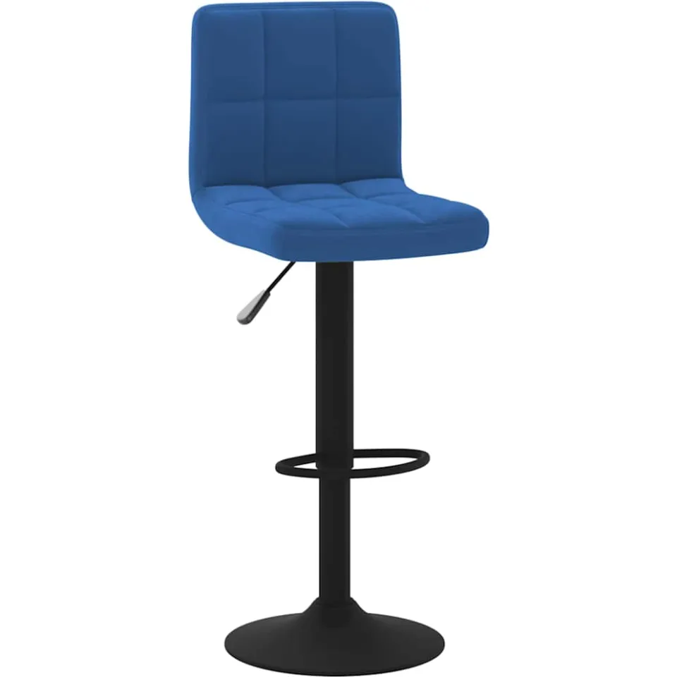 vidaXL Barkrukken 2 st fluweel blauw