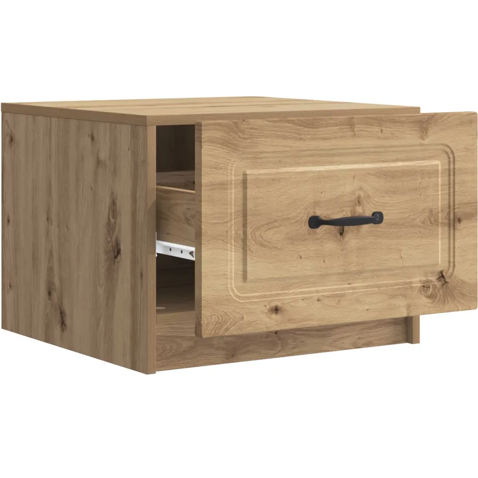 vidaXL Salontafel Artisanaal eiken 49 x 50 x 37 cm Bewerkt hout, foto 4