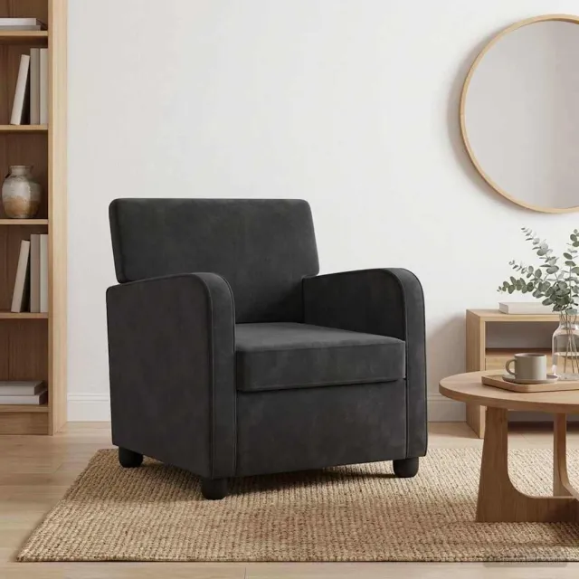 vidaXL Fauteuil Zwart fluweel