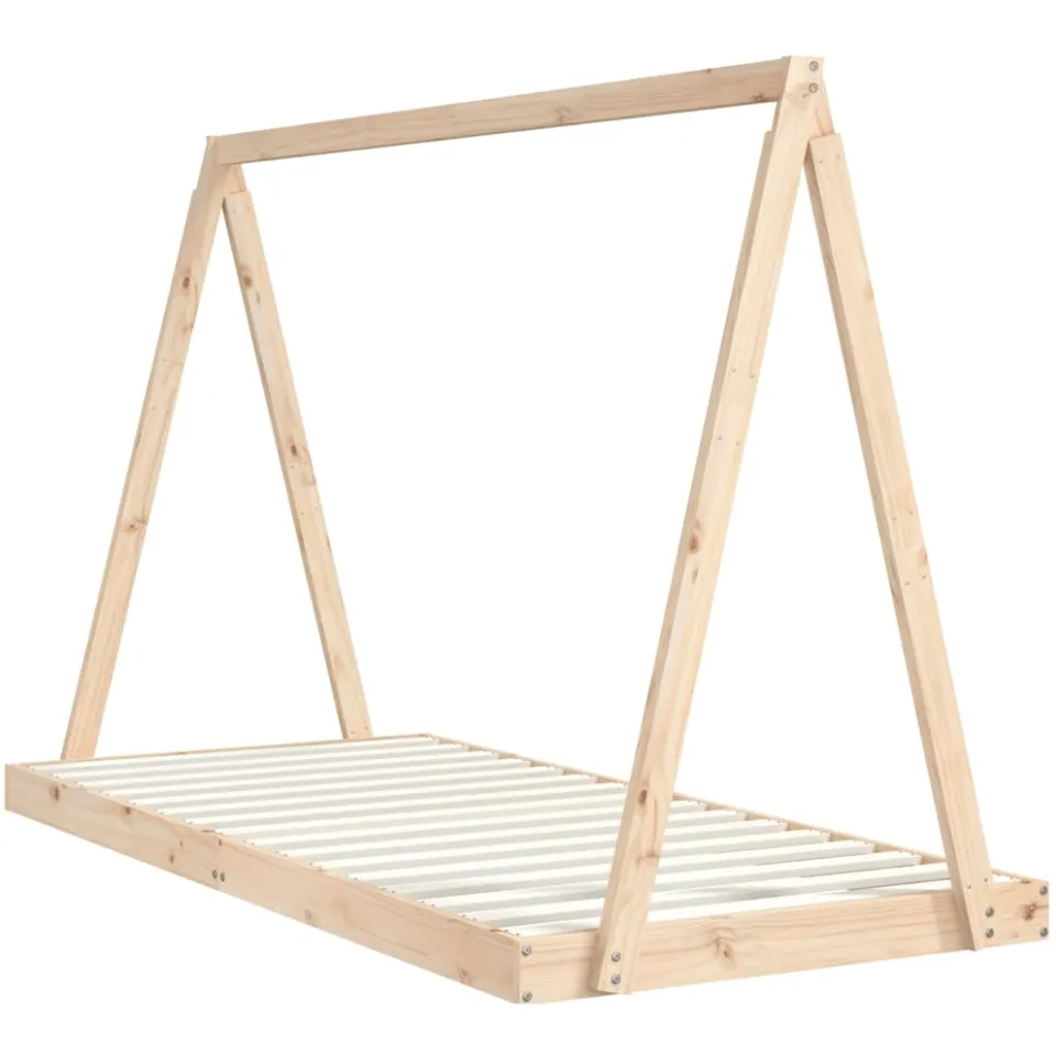 vidaXL Kinderbedframe 90x200 cm massief grenenhout Bruin