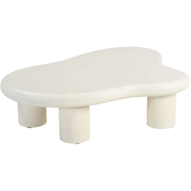 Livingfurn Salontafel Feline - Ivoor Beton - 120x88x30cm
