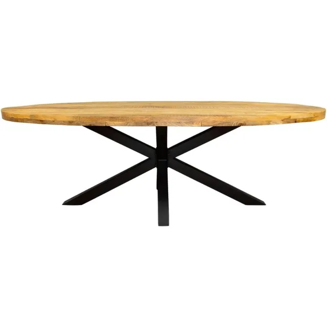 Starfurn Eetkamertafel Denise - Eettafel ovaal - Mangohout Naturel 210 cm