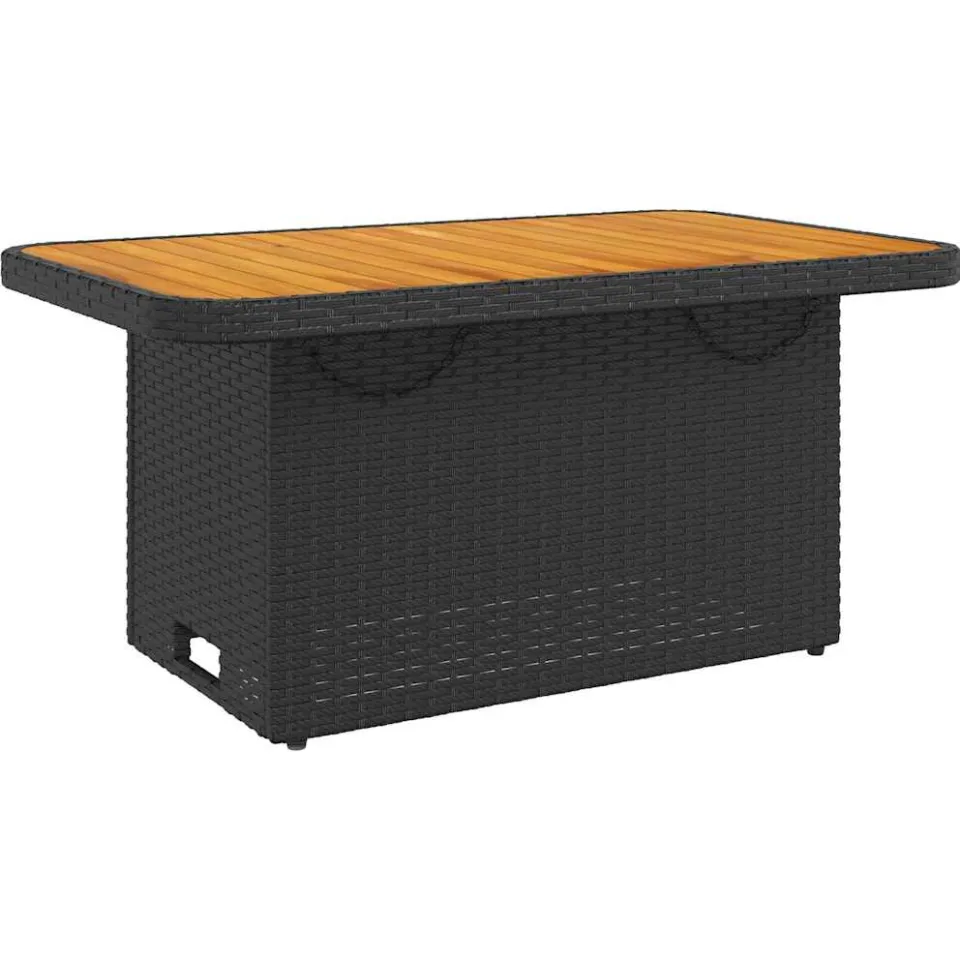 vidaXL 2-delige Tuinset met kussens poly rattan zwart, foto 4