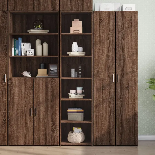 vidaXL Hoge kast 45x41x185 cm bewerkt hout bruin eikenkleurig, foto 2