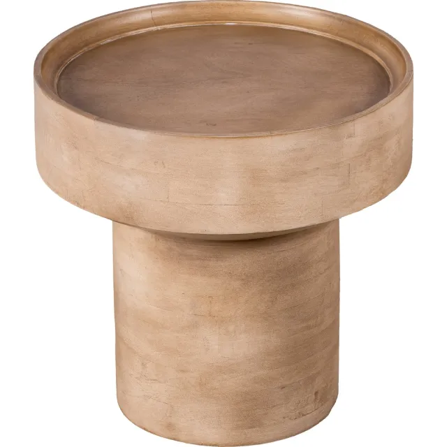 Lewis & Loft Bijzettafel Luus - Rond - FSC® mangohout - Rond ⌀50 - Mat bruin